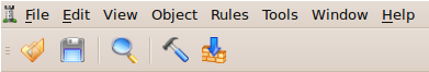 Icons in the main toolbar.
