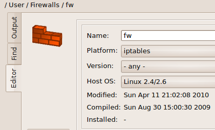 Object Editor Dialog with last modify and compile times.
