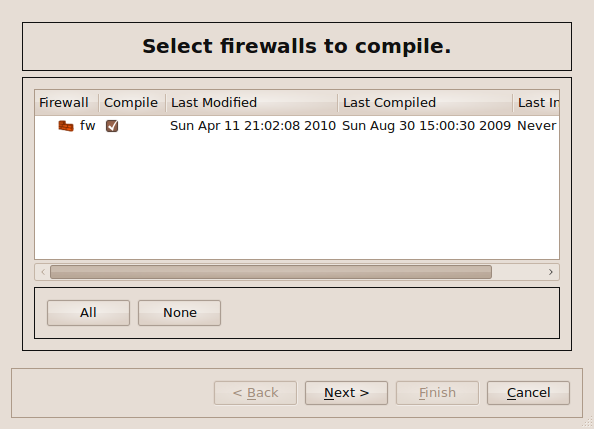 Select your firewall.