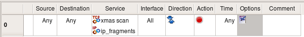 A Rule Blocking Short Fragmented Packets and TCP "Christmas Scan" Packets