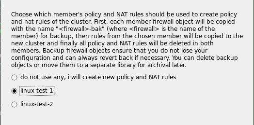 Firewall Object Created from the Template
