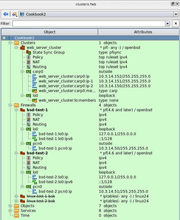 Policy installer parameters
