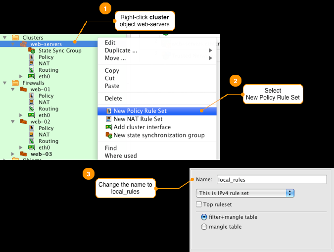 New Policy in Cluster Object web-servers.