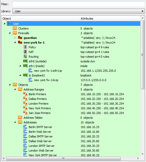 Object Attributes Column