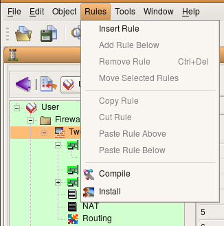 Select Rules/Install.