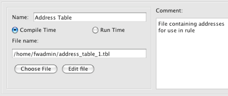 The Address Table Object