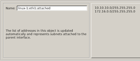 Figure 5.38. Adding Attached Network Object to Interface eth1