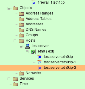 Figure 5.47. A Host Object with One Interface and Multiple Virtual Addresses