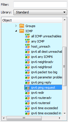 Figure 5.104. ICMP Service: all ICMP unreachables (type 3, code any)