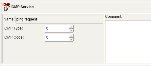 Figure 5.105. ICMP and ICMP6 objects used in a rule