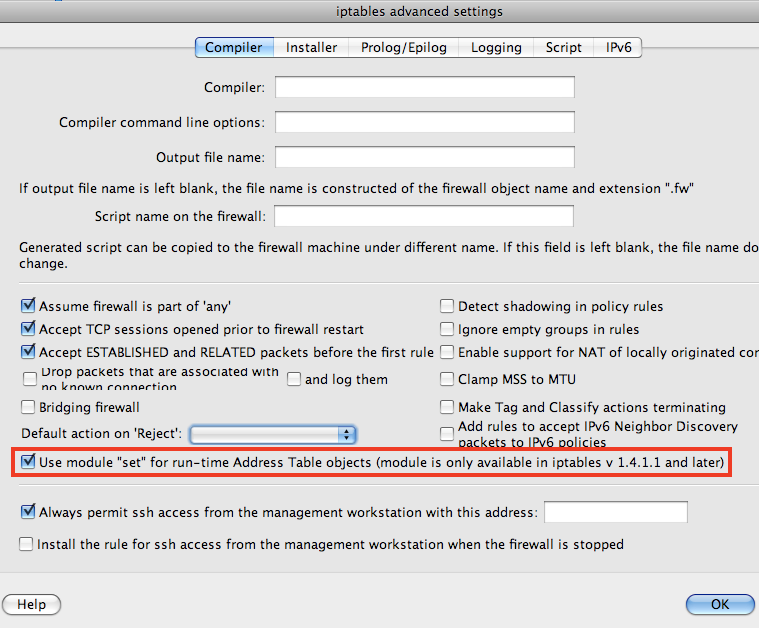 Set the Firewall Settings to Use the IP set Module